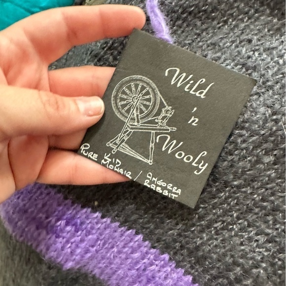 NWT wild n’wooly women’s pure kid mohair/ angora rabbit pullover sweater onesize - Picture 3 of 6